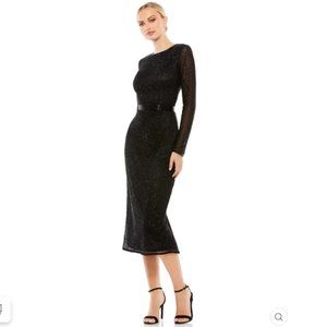 Mac Duggal Black Midi Dress